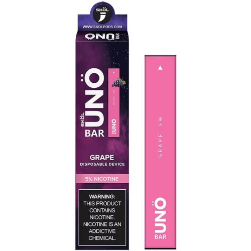 SKOL | UNO Bar Disposable 5% Nicotine (Individual) grape with packaging