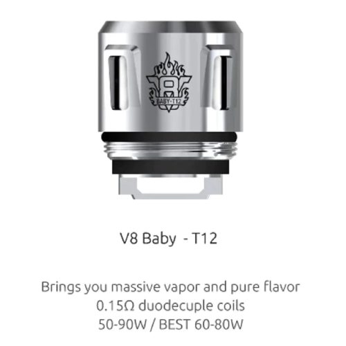 SMOK V8 Baby Prince Coils (Pack of 5) V8 Baby-T12