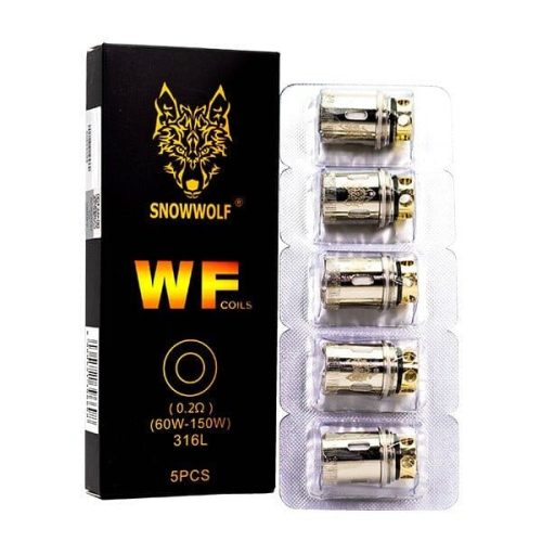 SnowWolf Mfeng WF Replacement Coils (Pack of 5) 0.2ohm with packaging