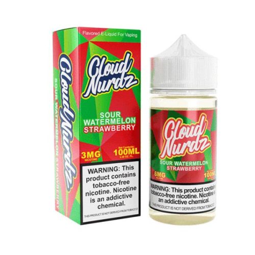 Sour Watermelon Strawberry by Cloud Nurdz TFN 100ml with packaging