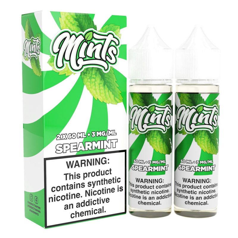 spearmint by mints sub ohm salt series e liquid 2x 60ml 274243