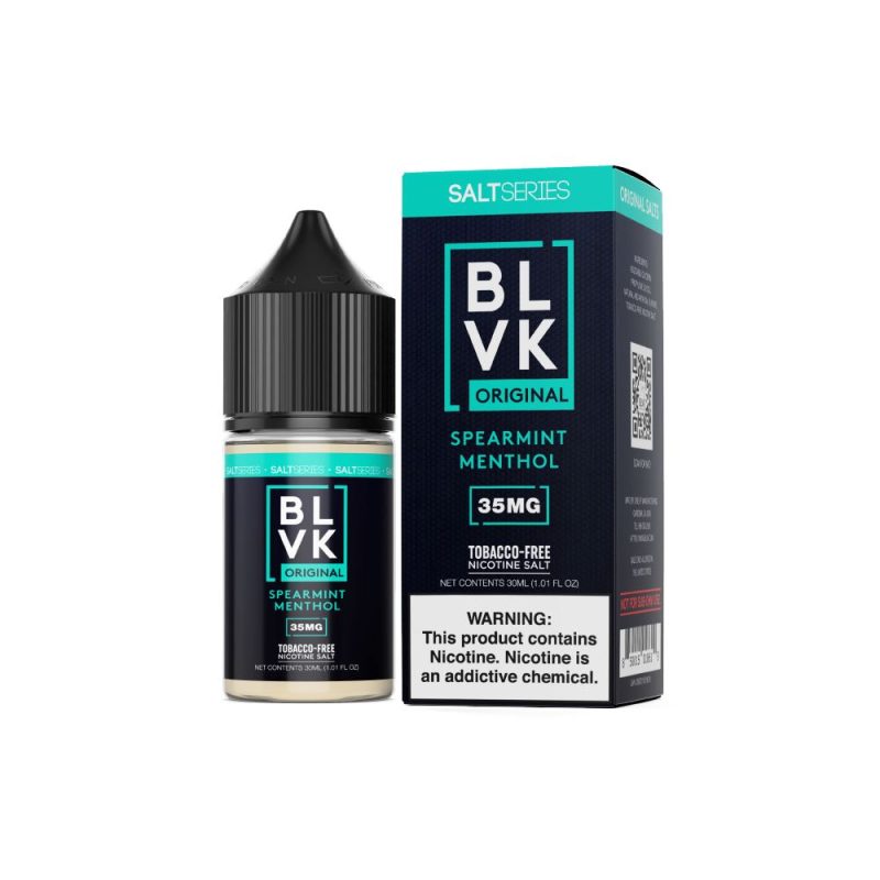 spearmint menthol spearmint by blvk unicorn nicotine salt 30ml 615247