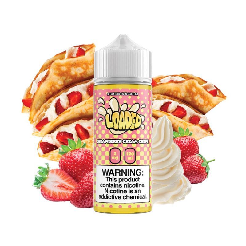 strawberry cream crepe by loaded series 120ml 220167