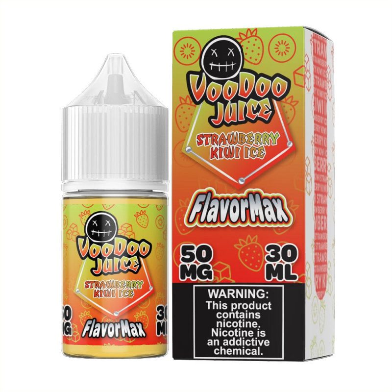 strawberry kiwi ice by voodoo juice flavormax salts series 30ml 700196