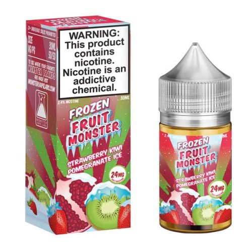 Strawberry Kiwi Pomegranate Ice By Frozen Fruit Monster Salts E-Liquid with packaging