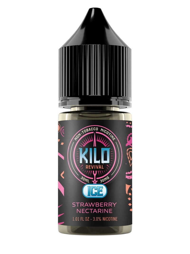 strawberry nectarine ice by kilo revival tobacco free nicotine salt series 30ml 490959