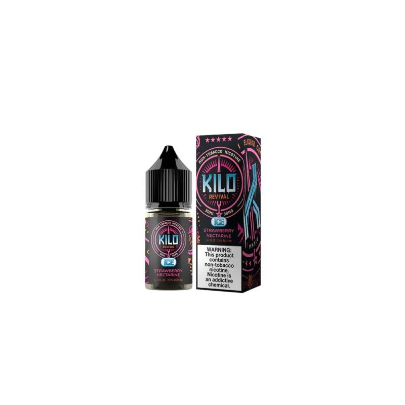 strawberry nectarine ice by kilo revival tobacco free nicotine salt series 30ml 608599