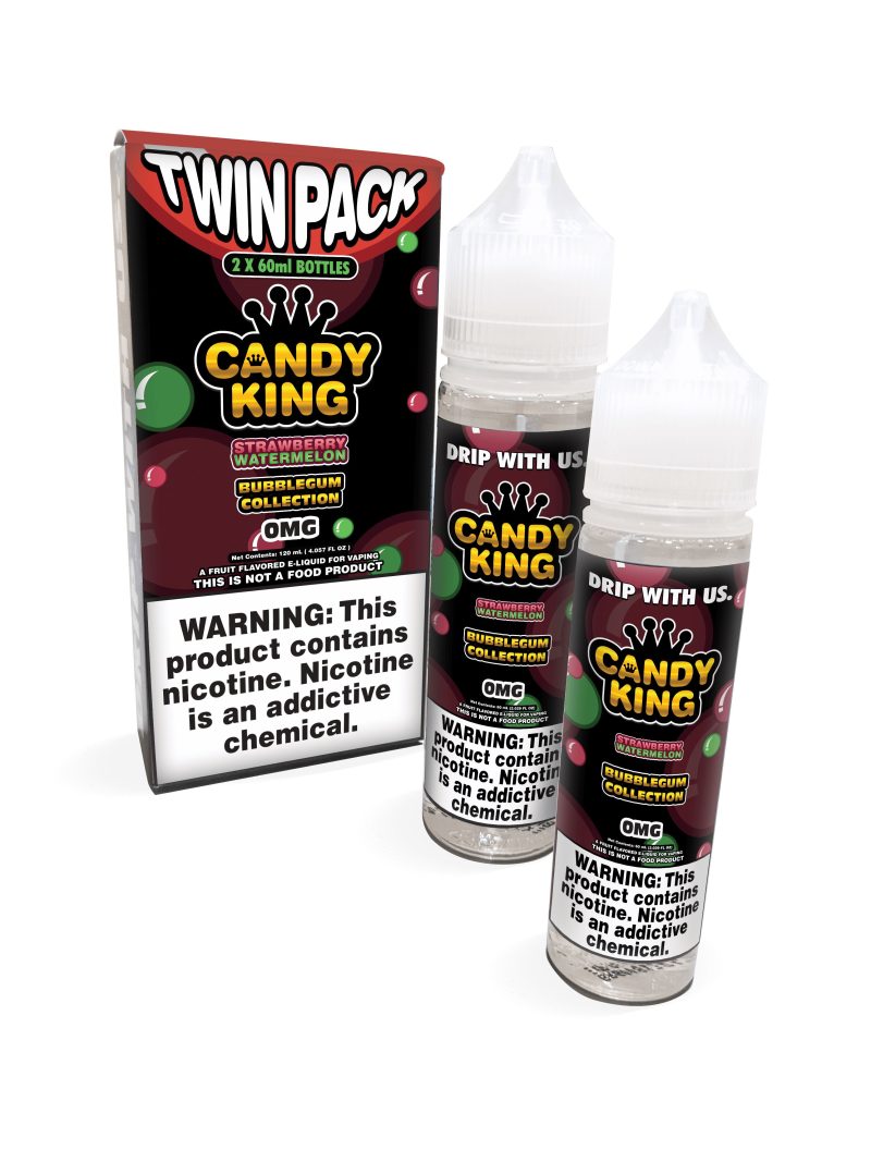 strawberry watermelon by candy king bubblegum 120ml 831789