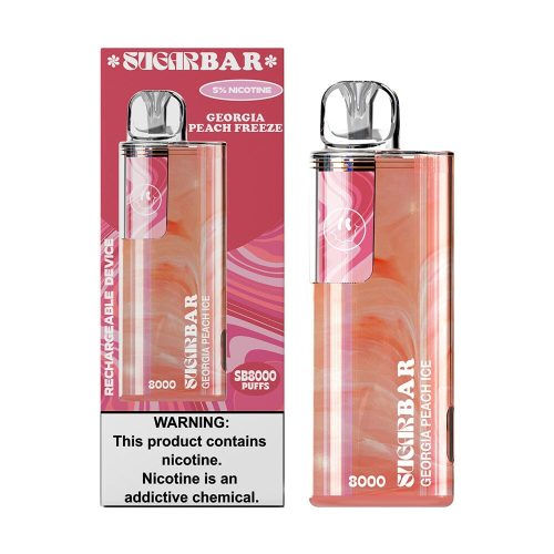 Sugarbar SB8000 Disposable 8000 Puffs 19mL 50mg geogia peach ice