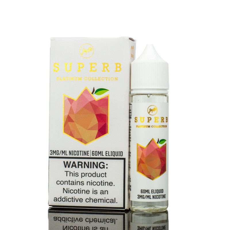 superb x jaybo platinum collection white peach 60ml eliquid 801455