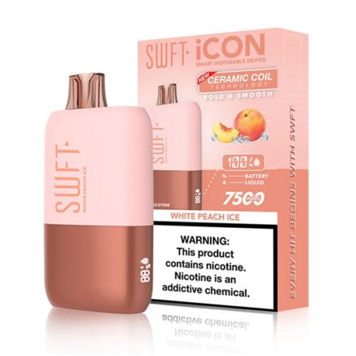 SWFT Icon Disposable white peach ice with packaging