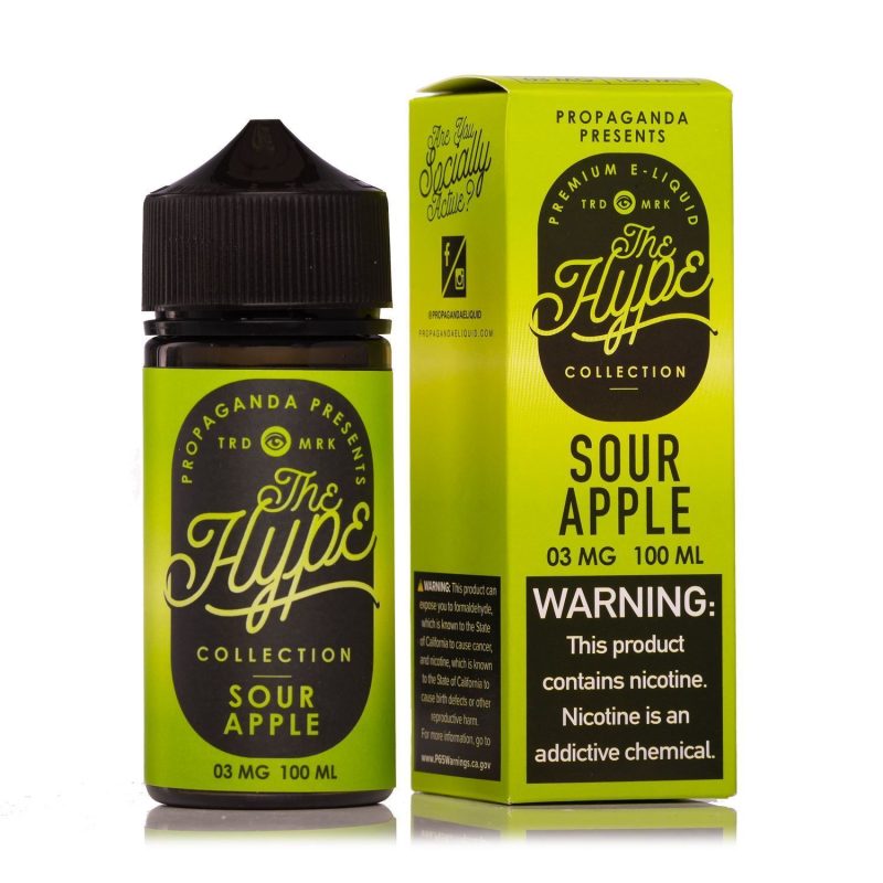 the hype collection sour apple 100ml eliquid 208750