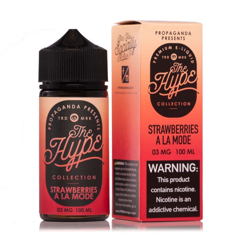 the hype collection strawberries a la mode 100ml eliquid 973870