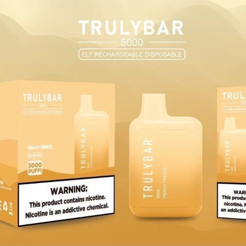 Truly Bar (Elf Edition) 5000 Puffs 13mL peach freeze with packaging