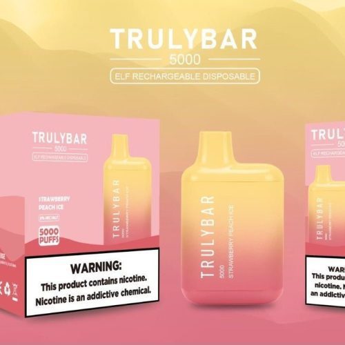 Truly Bar (Elf Edition) 5000 Puffs 13mL strawberry peach ice with packaging