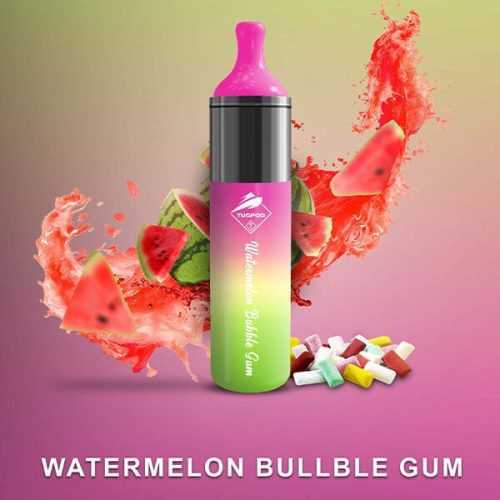 Tugpod EVO Disposable 4500 Puffs 10mL 50mg watermelon bubble gum with background