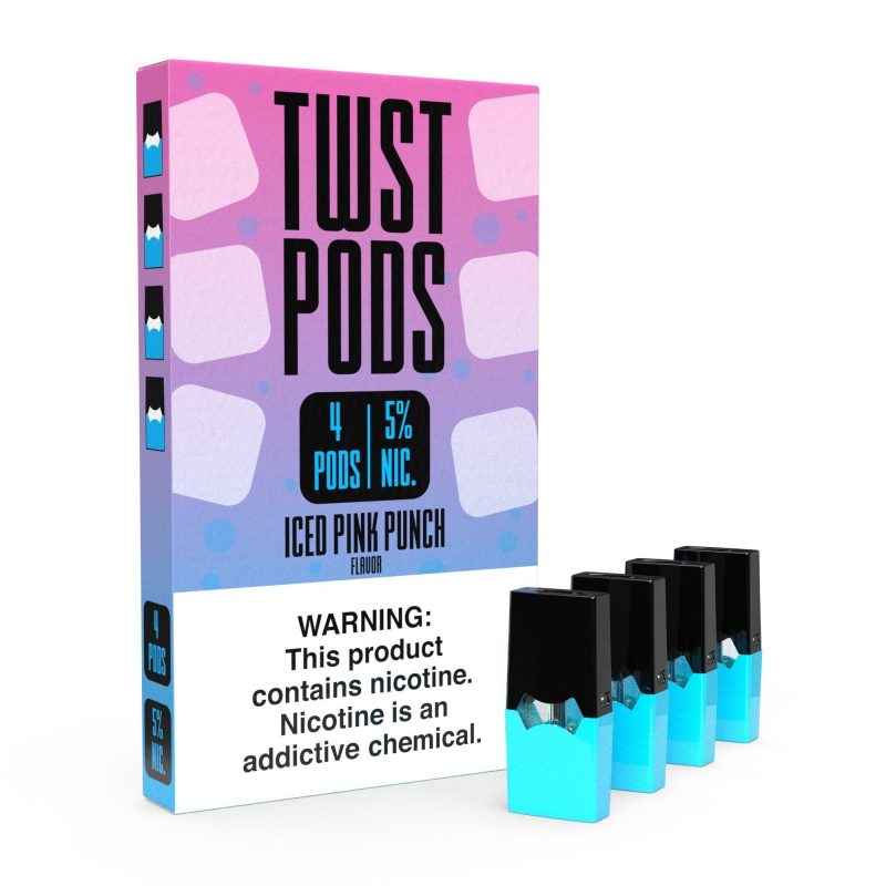 twst pods iced pink punch lemonade juul compatible pods 5 pack 666967