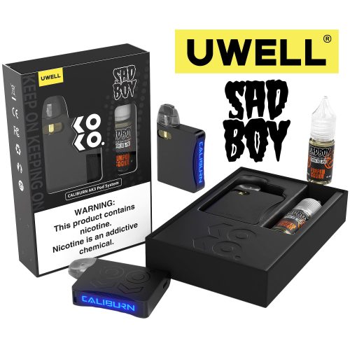 Uwell Caliburn AK3 Kit + A3S 0.8ohm Pods (x2) + Daddy's Vapor 10mL Salts 50mg