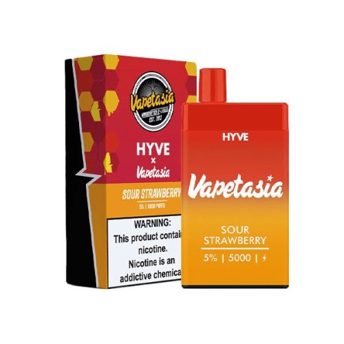 Vapetasia Hyve Mesh Disposable | 5000 Puffs | 12mL sour strawberry with packaging