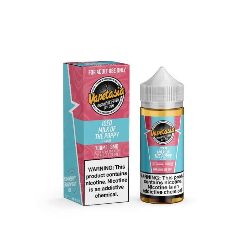 vapetasia iced milk of the poppy 100ml eliquid 781523