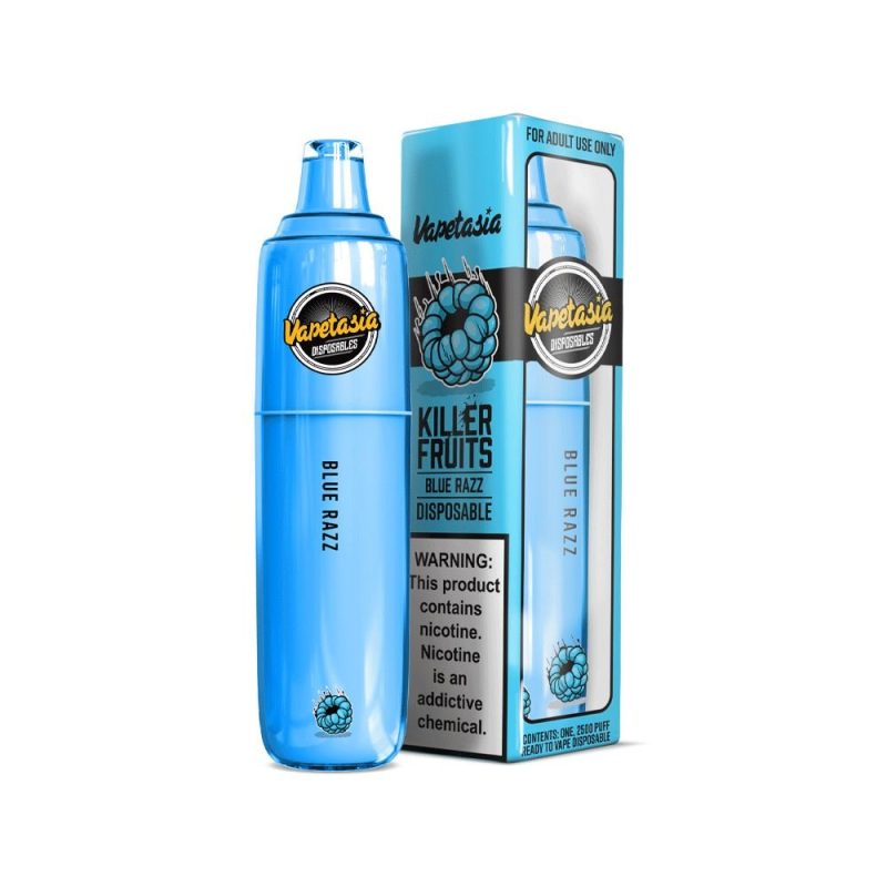 Vapetasia – Killer Fruits Disposable | 3500 Puffs | 10mL - Blue Razz wuth packaging