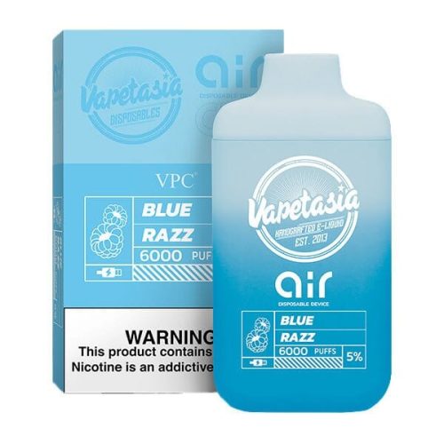 Vapetasia x Air Disposable 6000 Puffs | 11mL | 50mg blue razz with packaging