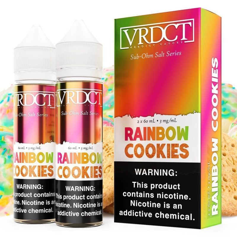 verdict sub ohm salt series rainbow cookies 2x60ml eliquid 740539