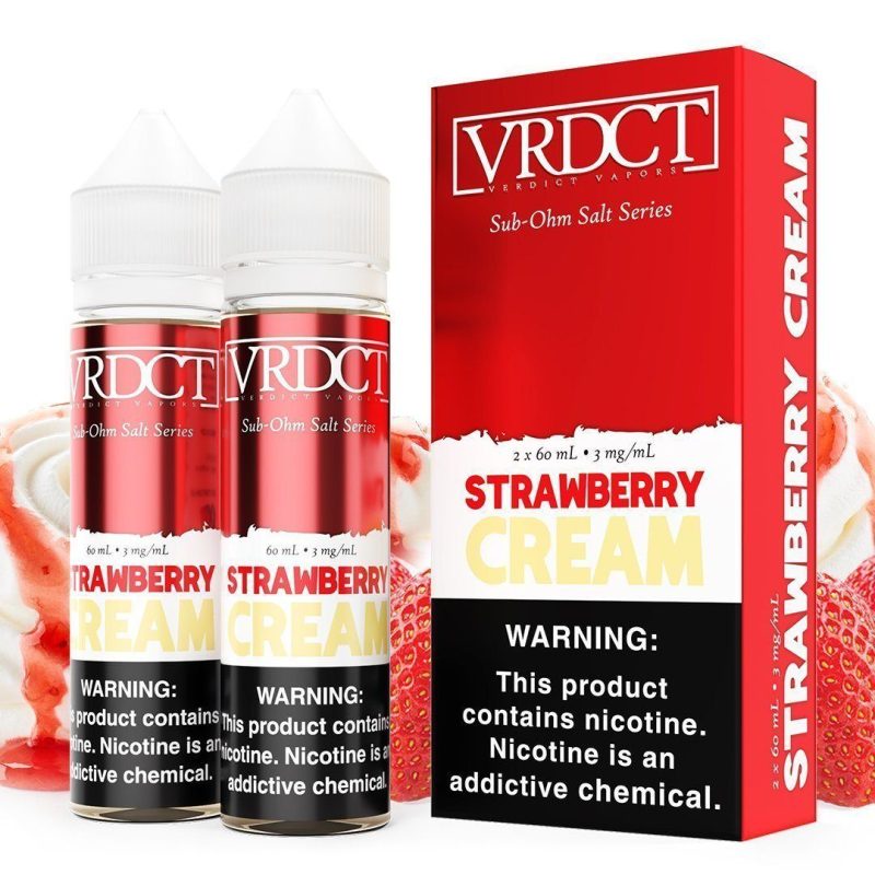 verdict sub ohm salt series strawberry cream 2x60ml eliquid 797353