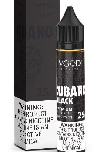 vgod saltnic cubano black 30ml eliquid 861914