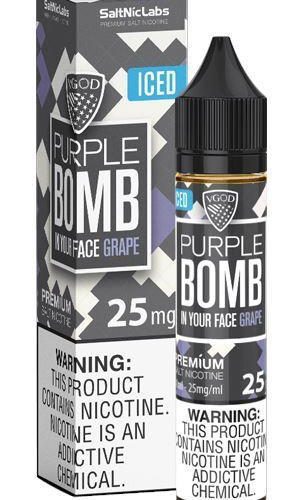 vgod saltnic iced purple bomb 30ml eliquid 339338