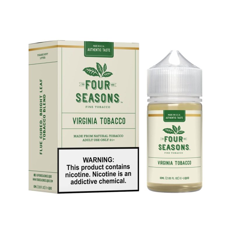 Virginia Tobacco | Four Seasons E-Liquid | 60mL with Packaging