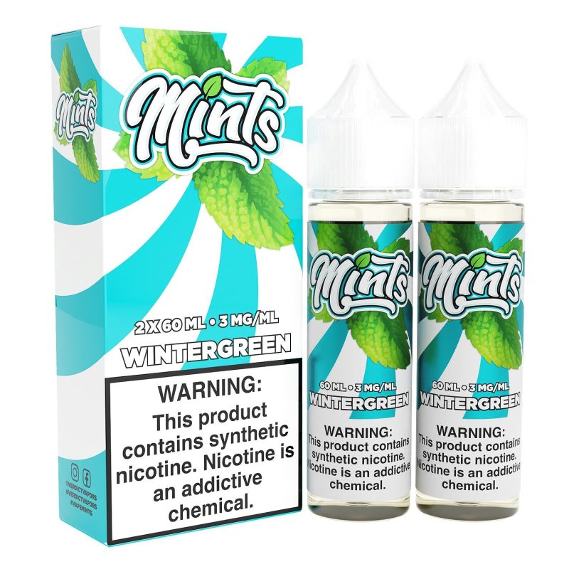 wintergreen by mints sub ohm salt series e liquid 2x 60ml 476209