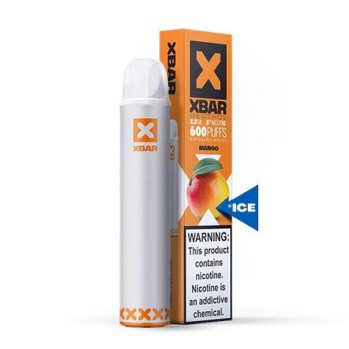 X BAR Disposable E-Cigs (Individual) mango ice with packaging